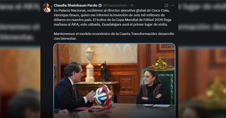 El Mundial sigue en pie: el trofeo llegará al AIFA y Coca-Cola invertirá 6 mil millones de dólares en México