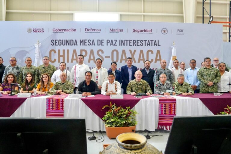 TRABAJAN GOBIERNOS DE OAXACA Y CHIAPAS POR LA SEGURIDAD Y PAZ EN EL SUR-SURESTE DEL PAÍS