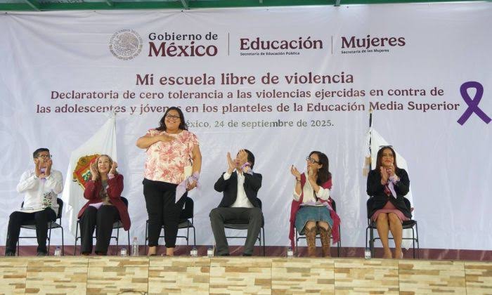 Secretaría de las Mujeres coadyuva en la estrategia de cero tolerancia contra violencia sexual en planteles de nivel Básico y Media Superior