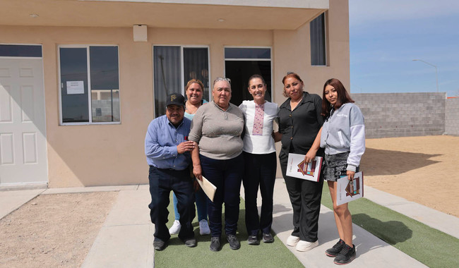 Con la meta de 1.8 millones de viviendas estamos construyendo bienestar: Presidenta encabeza entrega de viviendas en Juárez, Nuevo León