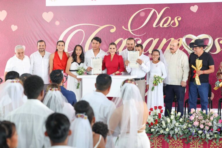 Evelyn Salgado une a más de 500 parejas en bodas colectivas “Nos Casamos” 2026 en Chilpancingo