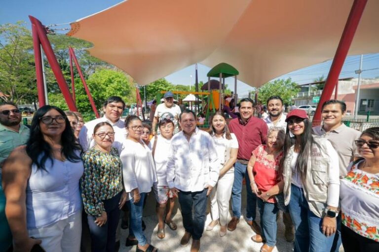Gobierno del Estado recupera parque infantil y andadores al oriente de Mérida