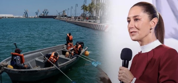 Gobierno federal mantiene limpieza en el Golfo; Presidenta Sheinbaum destaca labores en la zona