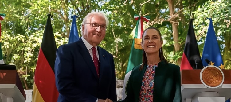 Presidenta Sheinbaum presume gran éxito en reunión con presidente de Alemania en Cancún