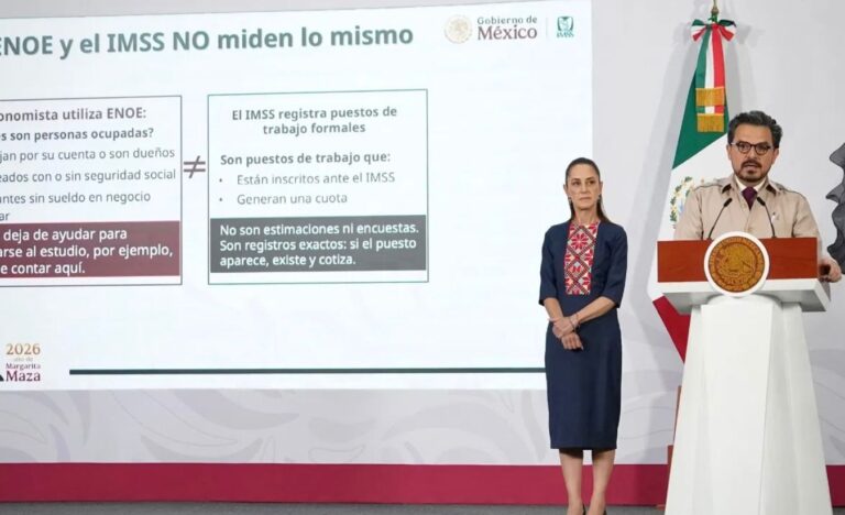 IMSS reporta alza del empleo formal; Zoé Robledo diferencia ENOE con registro nominal