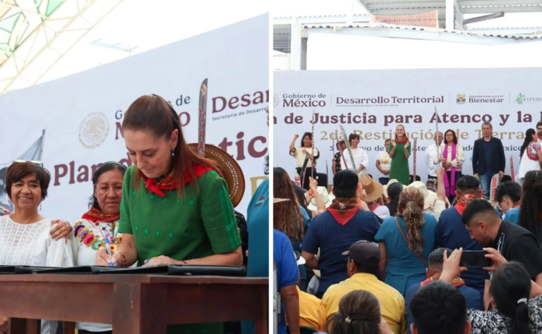 Nunca más se reprimirá al pueblo, dice Sheinbaum en Atenco