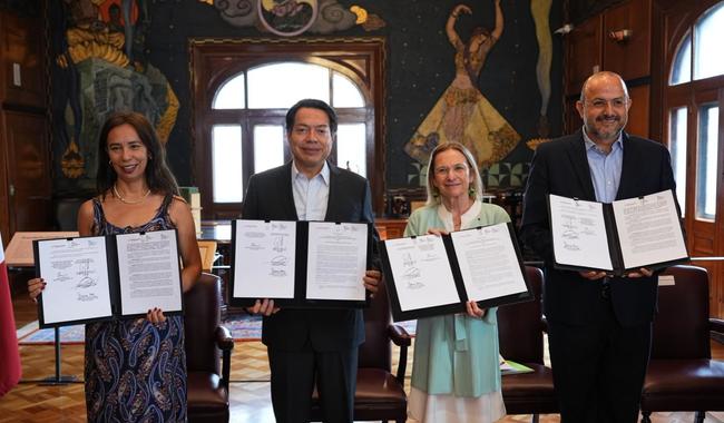 Firma Mario Delgado acuerdo educativo con Francia, para fortalecer la formación técnica, innovación y movilidad internacional