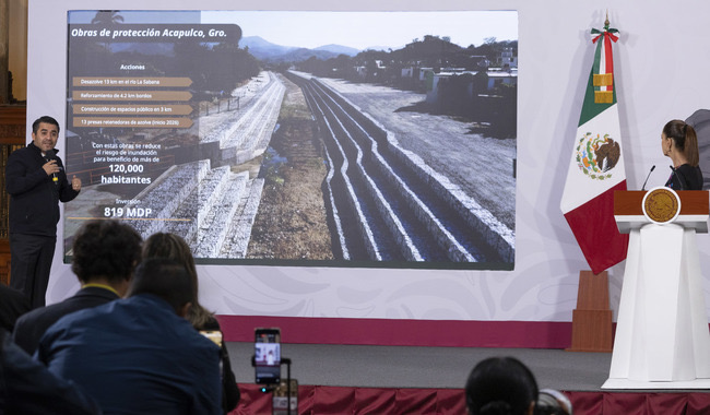 Se destinan cerca de 12 mil mdp para evitar inundaciones; hay 23 mil obras de agua en prácticamente todos los municipios: Presidenta