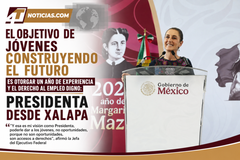 El objetivo de Jóvenes Construyendo el Futuro es otorgar un año de experiencia y el derecho al empleo digno: Presidenta desde Xalapa