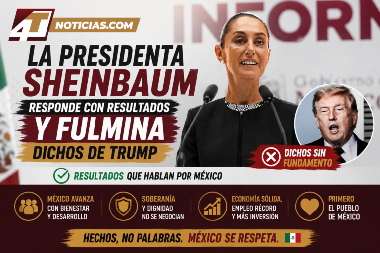 La Presidenta Sheinbaum responde con resultados y fulmina dichos de Trump
