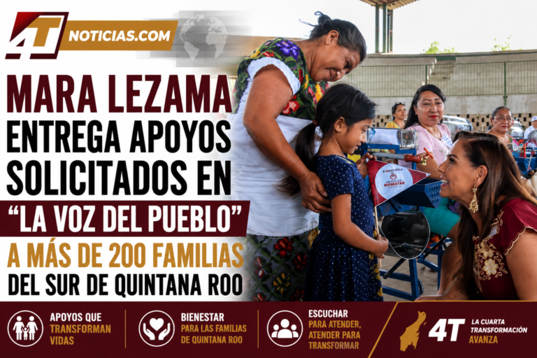 Mara Lezama entrega apoyos solicitados en “La Voz del Pueblo” a más de 200 familias del sur de Quintana Roo