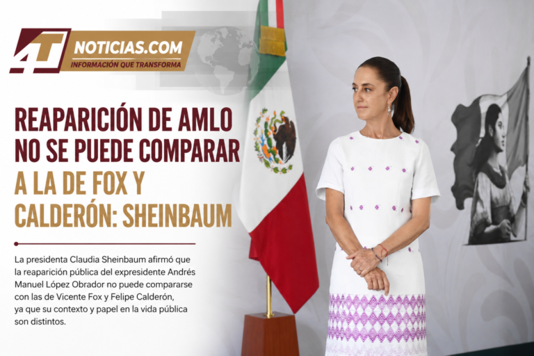 Reaparición de AMLO no se puede comparar a la de Fox y Calderón: Sheinbaum