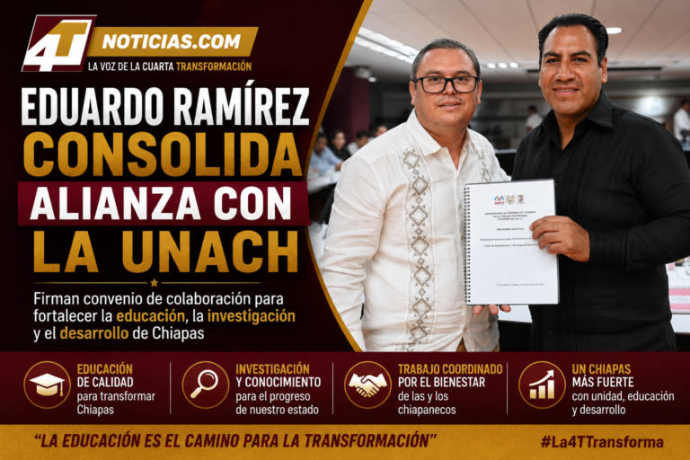 Eduardo Ramírez consolida alianza con la UNACH