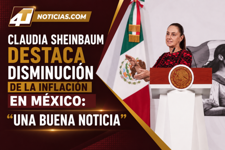 Claudia Sheinbaum destaca disminución de la inflación en México: “Una buena noticia”