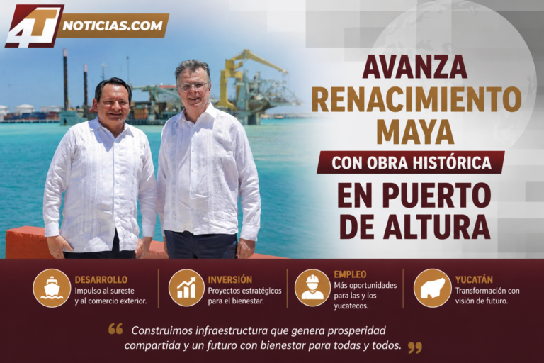 Avanza Renacimiento Maya con obra histórica en Puerto de Altura