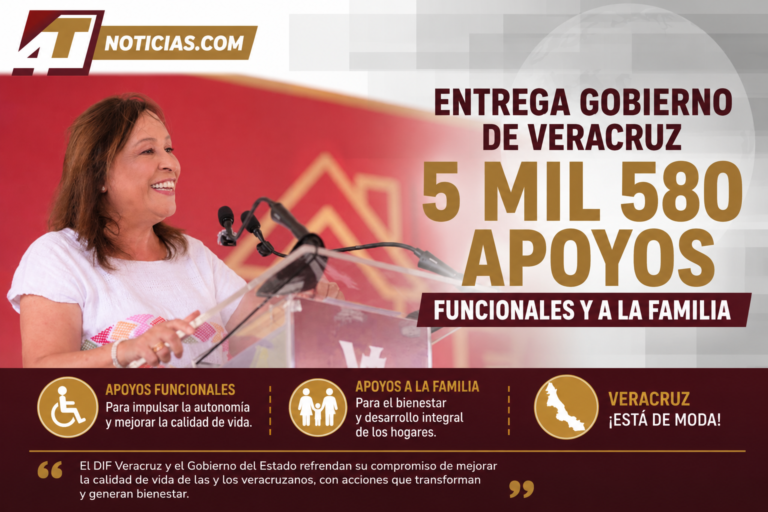 Entrega Gobierno de Veracruz 5 mil 580 apoyos funcionales y a la familia