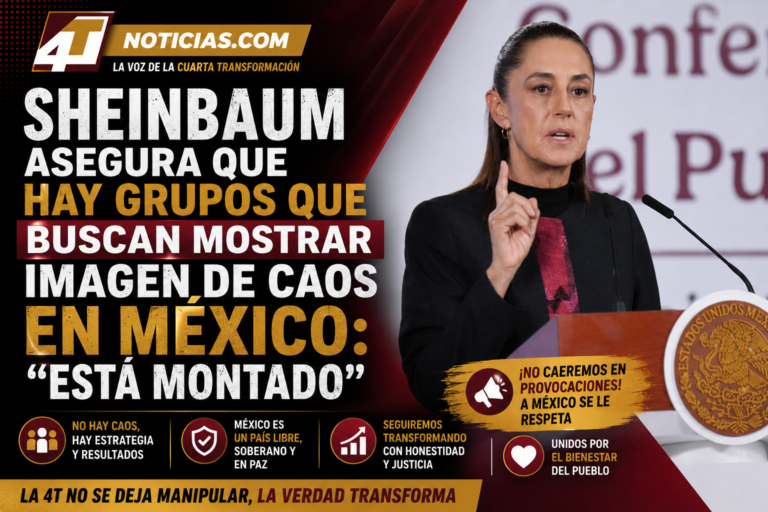 Sheinbaum asegura que hay grupos que buscan mostrar imagen de caos en México: “Está montado”