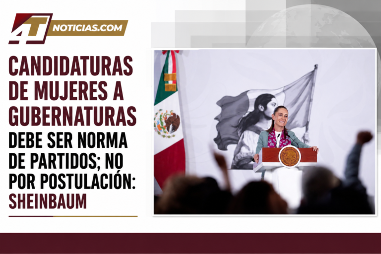 Candidaturas de mujeres a gubernaturas debe ser norma de partidos; no por postulación: Sheinbaum