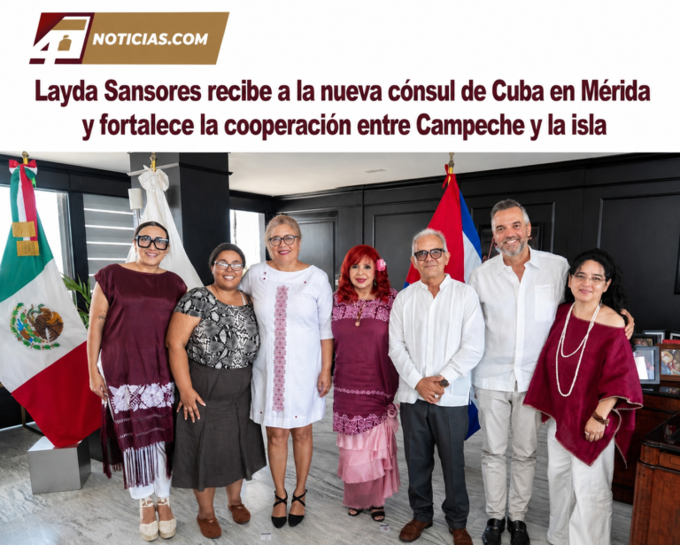 Layda Sansores recibe a la nueva cónsul de Cuba en Mérida y fortalece la cooperación entre Campeche y la isla