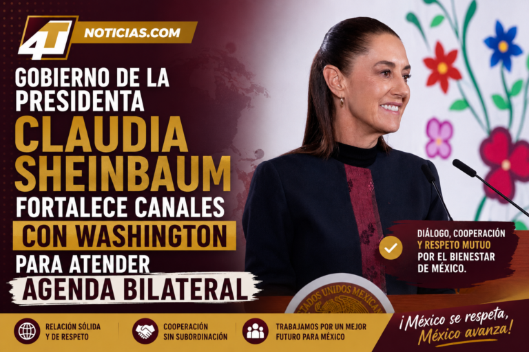 Gobierno de la Presidenta Claudia Sheinbaum fortalece canales con Washington para atender agenda bilateral