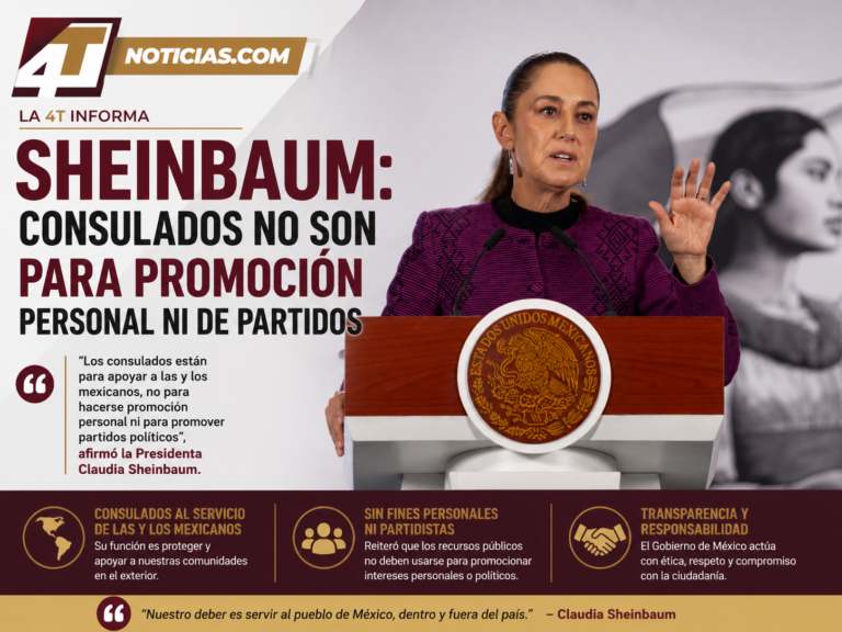 Sheinbaum: Consulados no son para promoción personal ni de partidos