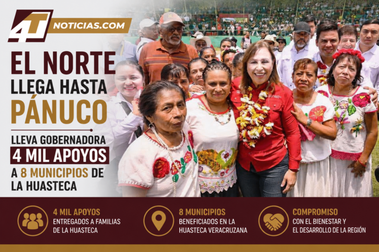 El norte llega hasta Pánuco; lleva Gobernadora 4 mil apoyos a 8 municipios de la Huasteca