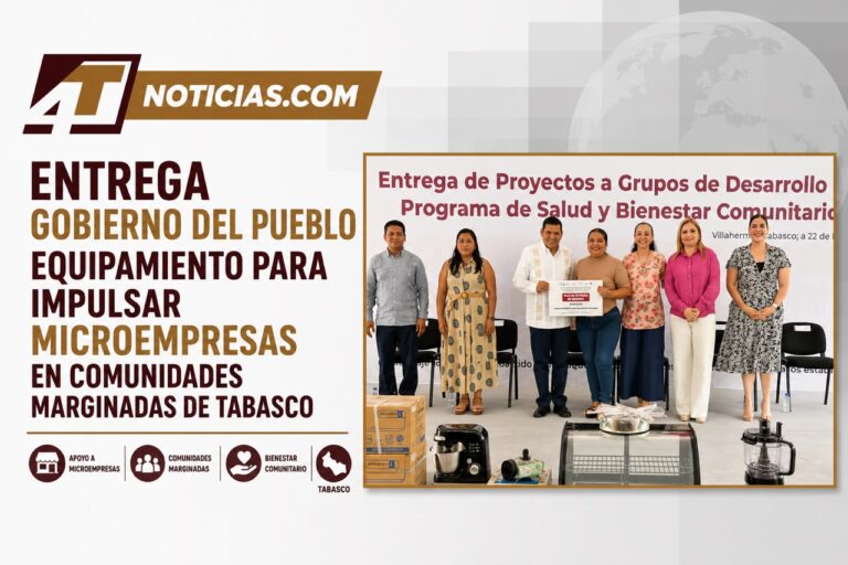 Entrega Gobierno del Pueblo equipamiento para impulsar microempresas en comunidades marginadas de Tabasco