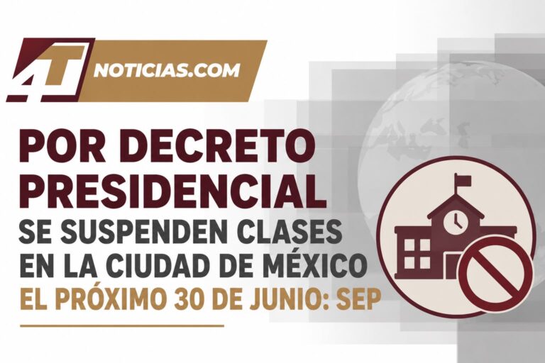 Por decreto presidencial se suspenden clases en la Ciudad de México el próximo 30 de junio: SEP