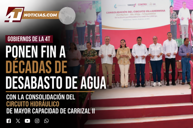 Gobiernos de la 4T ponen fin a décadas de desabasto de agua con la consolidación del circuito hidráulico de mayor capacidad de Carrizal II