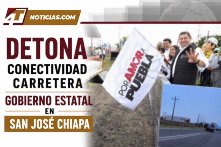 Detona conectividad carretera Gobierno Estatal en San José Chiapa
