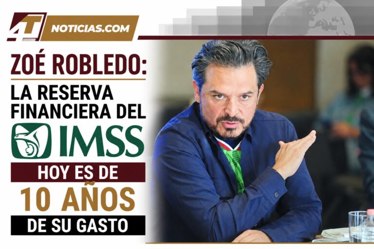 Zoé Robledo: la reserva financiera del IMSS hoy es de 10 años de su gasto