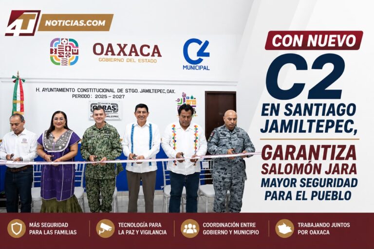 CON NUEVO C2 EN SANTIAGO JAMILTEPEC, GARANTIZA SALOMÓN JARA MAYOR SEGURIDAD PARA EL PUEBLO