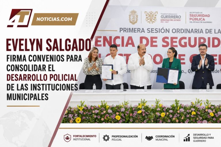 Evelyn Salgado firma convenios para consolidar el desarrollo policial de las instituciones municipales