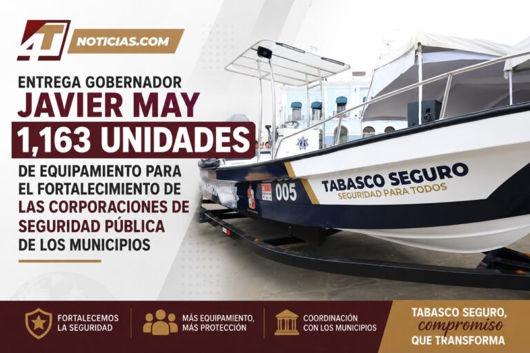 Entrega Gobernador Javier May 1,163 unidades de equipamiento para el fortalecimiento de las corporaciones de seguridad pública de los municipios