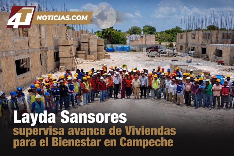 Layda Sansores supervisa avance de Viviendas para el Bienestar en Campeche