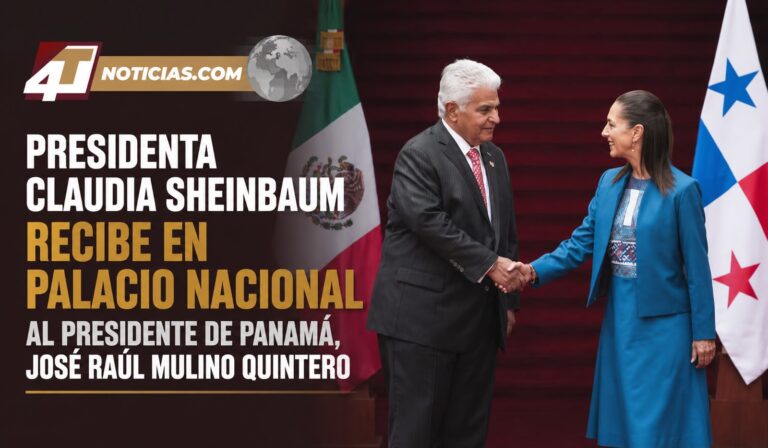 Presidenta Claudia Sheinbaum recibe en Palacio Nacional al presidente de Panamá, José Raúl Mulino Quintero