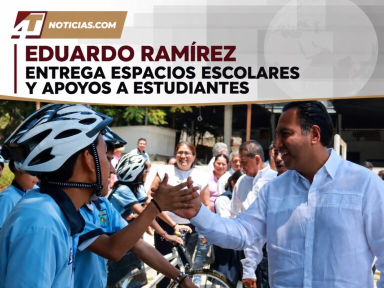 Eduardo Ramírez entrega espacios escolares y apoyos a estudiantes
