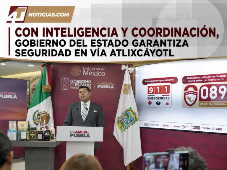 Con inteligencia y coordinación, gobierno del estado garantiza seguridad en Vía Atlixcáyotl