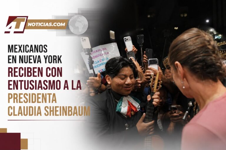 Mexicanos en Nueva York reciben con entusiasmo a la Presidenta Claudia Sheinbaum