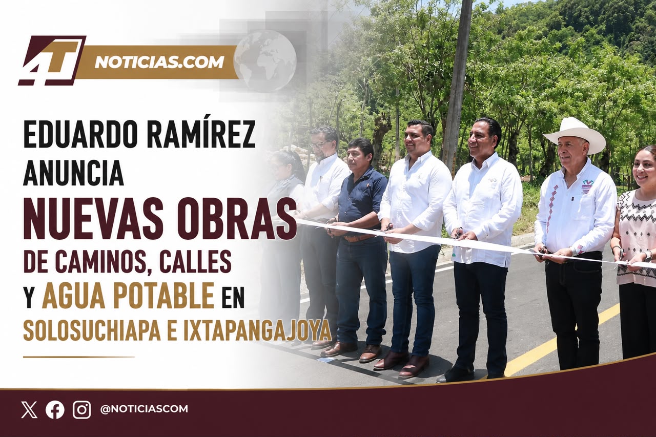 Eduardo Ramírez anuncia nuevas obras de caminos, calles y agua potable en Solosuchiapa e Ixtapangajoya