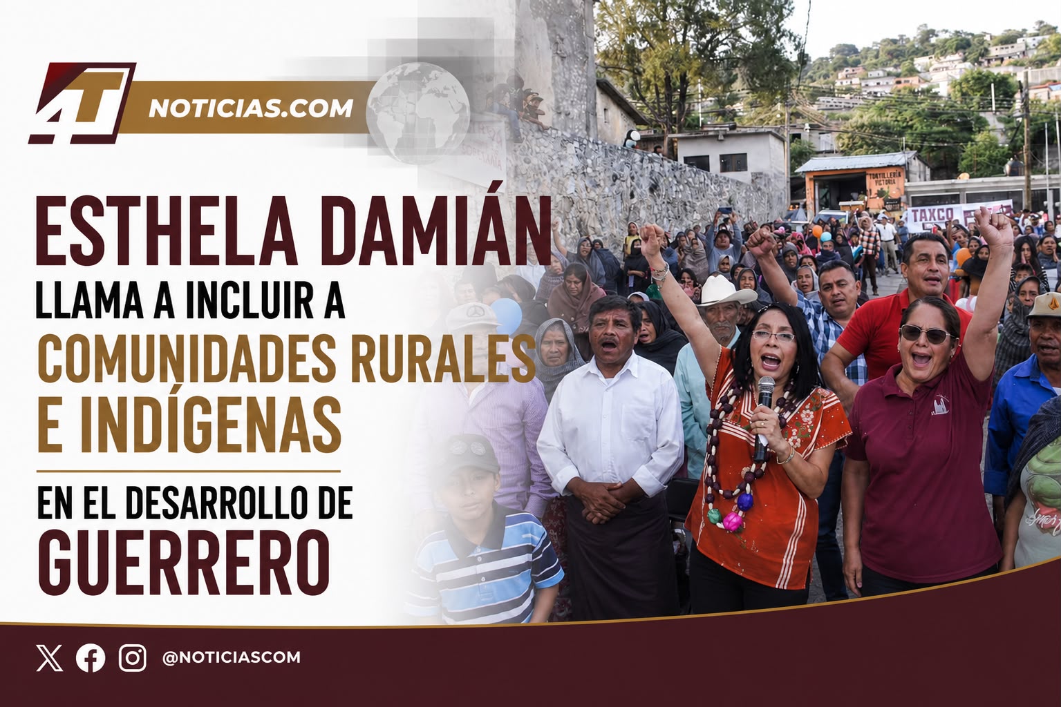 Esthela Damián llama a incluir a comunidades rurales e indígenas en el desarrollo de Guerrero