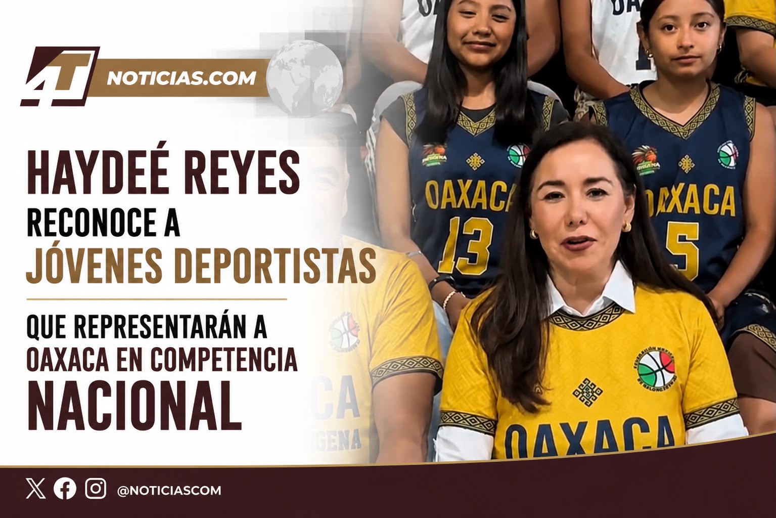 Haydeé Reyes reconoce a jóvenes deportistas que representarán a Oaxaca en competencia nacional