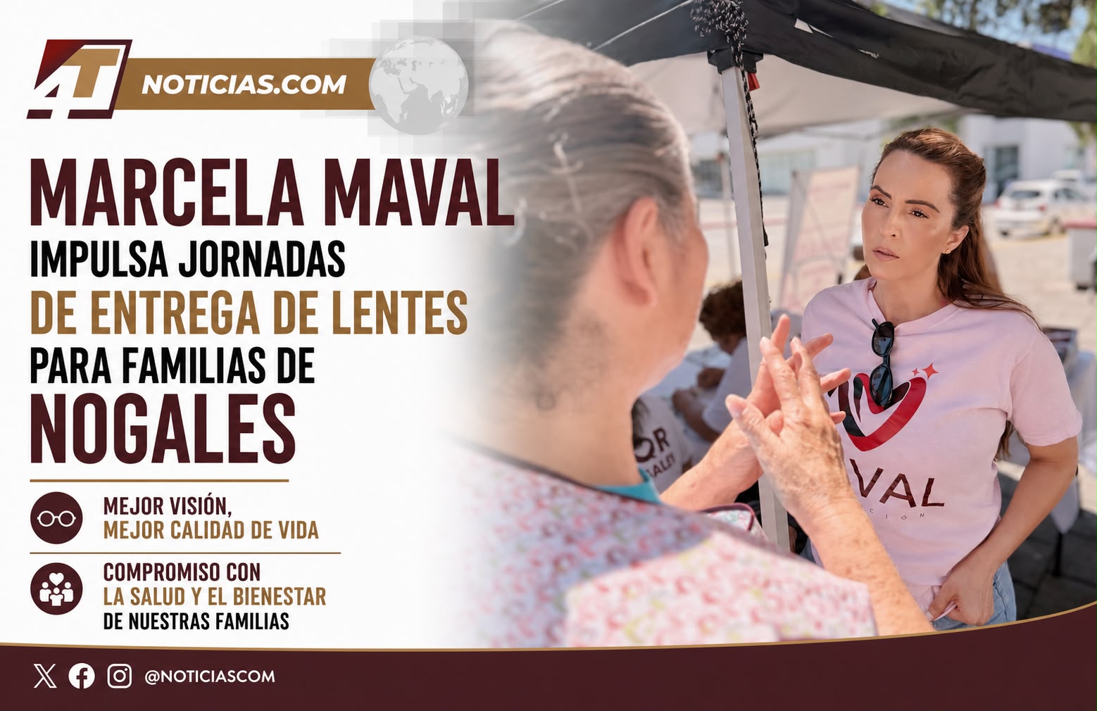 Marcela Maval impulsa jornadas de entrega de lentes para familias de Nogales
