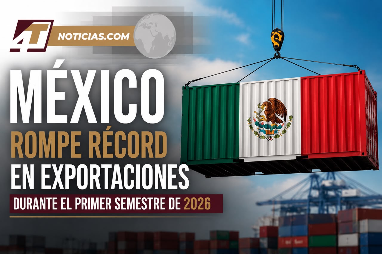 México rompe récord en exportaciones durante el primer semestre de 2026