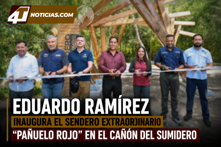 Eduardo Ramírez inaugura el Sendero Extraordinario “Pañuelo Rojo” en el Cañón del Sumidero