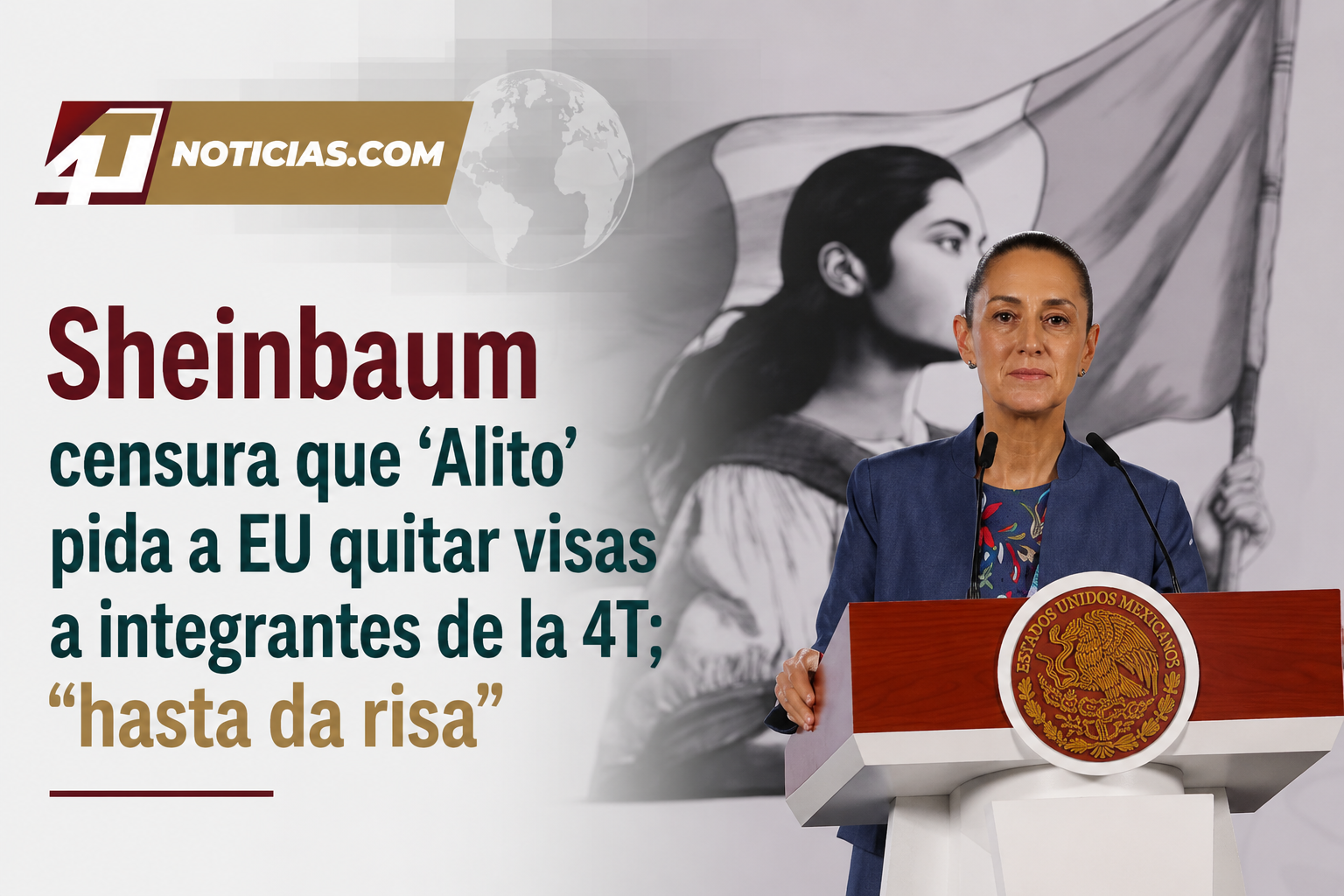 Sheinbaum censura que ‘Alito’ pida a EU quitar visas a integrantes de la 4T; “hasta da risa”
