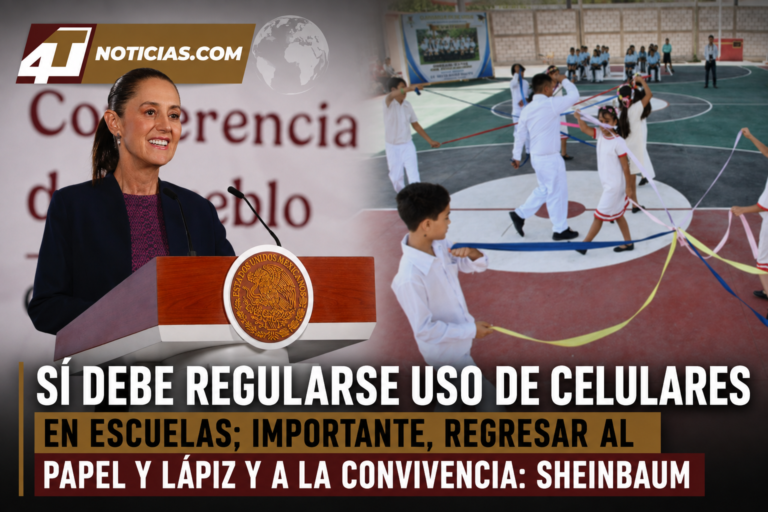 Sí debe regularse uso de celulares en escuelas; importante, regresar al papel y lápiz y a la convivencia: Sheinbaum