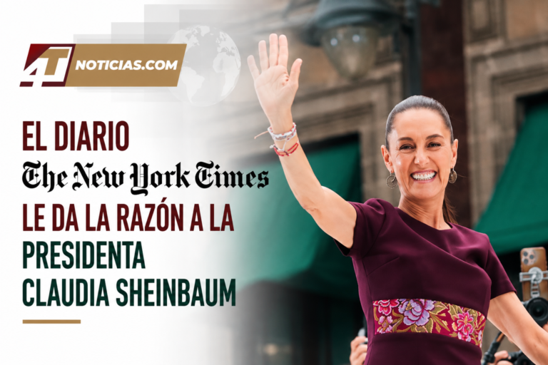El diario The New York Times le da la razón a la Presidenta Claudia Sheinbaum