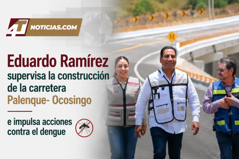 Eduardo Ramírez supervisa la construcción de la carretera Palenque- Ocosingo e impulsa acciones contra el dengue