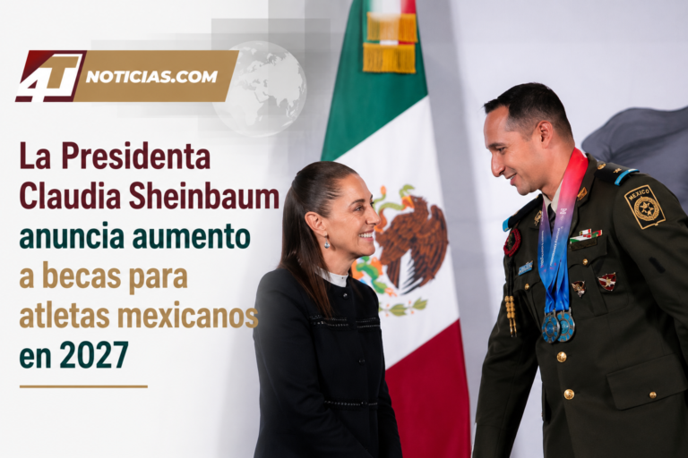 La Presidenta Claudia Sheinbaum anuncia aumento a becas para atletas mexicanos en 2027